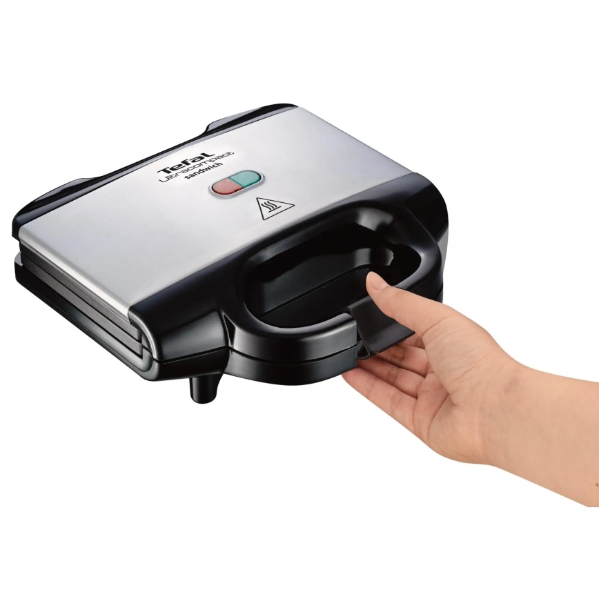 Tefal - Voileipäkone ULTRACOMPACT 700W/230V musta/kromi