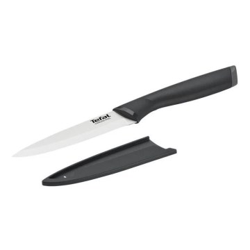 Tefal - Yleiskäyttöinen ruostumattomasta teräksestä valmistettu veitsi COMFORT 12 cm kiiltävä kromi/musta