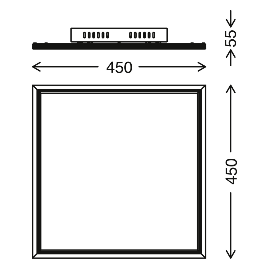 Telefunken 300906TF -LED himmennettävä paneeli LED / 24W / 230V + RC 3000-6000K