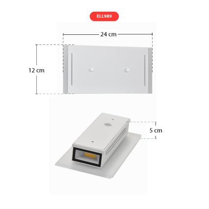 Telefunken 307706TF - LED-ulkoseinävalaisin 2xLED/3W/230V IP44 valkoinen