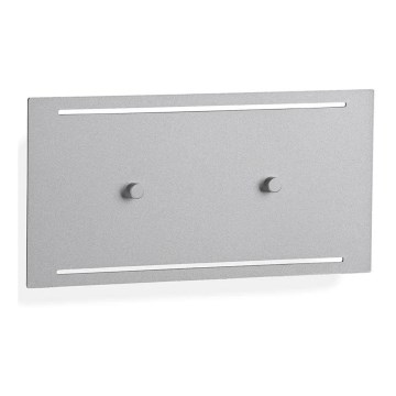 Telefunken 307804TF - LED-ulkoseinävalaisin 2xLED/3,5W/230V IP44 hopea