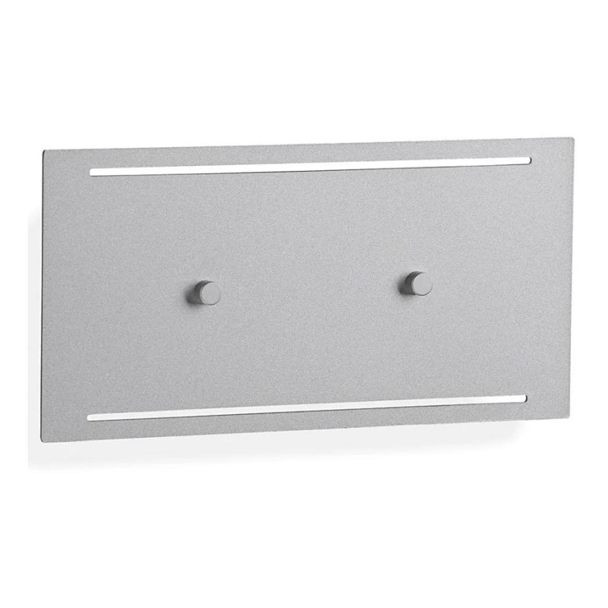 Telefunken 307804TF - LED-ulkoseinävalaisin 2xLED/3,5W/230V IP44 hopea
