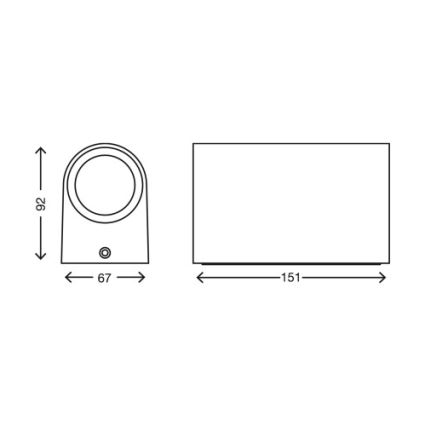 Telefunken 308006TF - LED-ulkoseinävalaisin 2xGU10/5W/230V IP44
