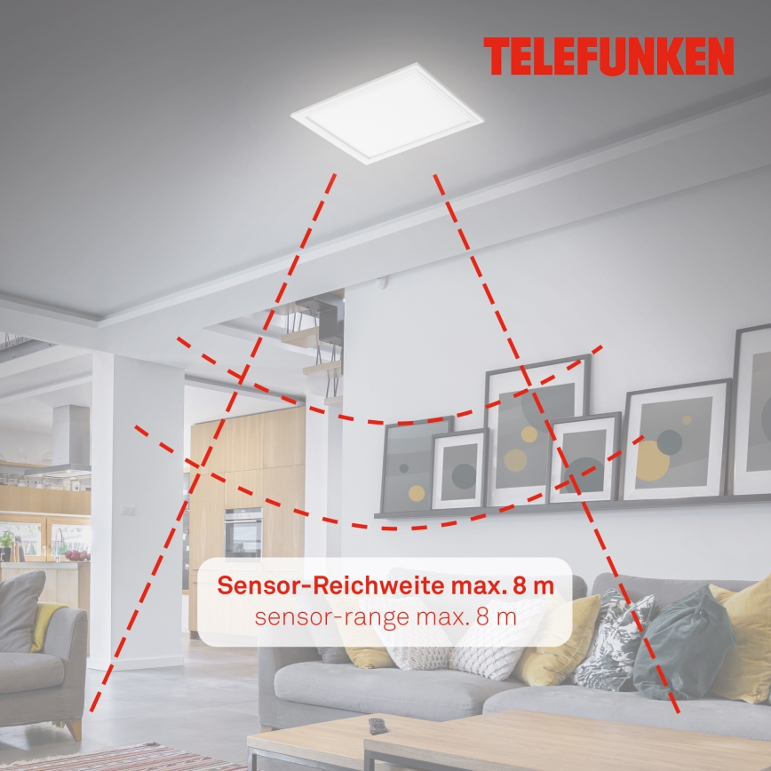 Telefunken 308606TF - Kiinteä LED-paneeli anturilla LED/13W/230V