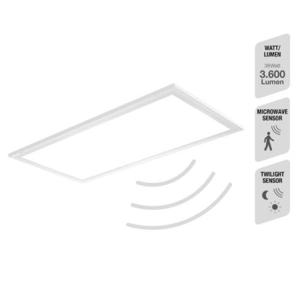 Telefunken 308706TF - LED-kattovalaisin anturilla LED/36W/230V