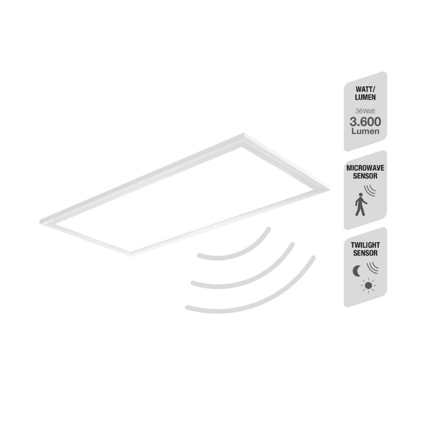 Telefunken 308706TF - LED-kattovalaisin anturilla LED/36W/230V