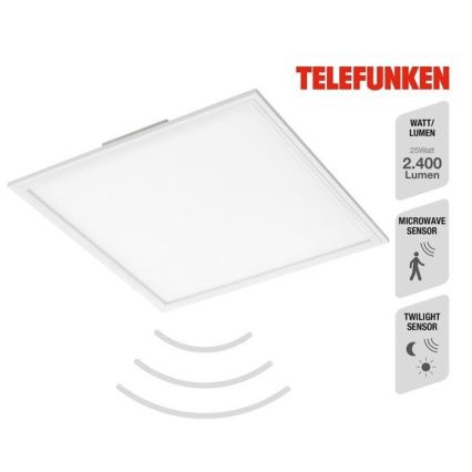 Telefunken 308806TF - Kiinteä LED-paneeli anturilla LED/25W/230V 4000K