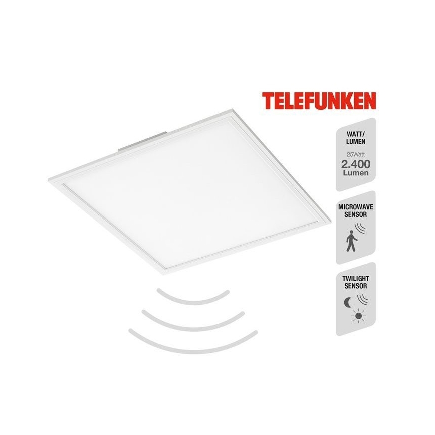 Telefunken 308806TF - Kiinteä LED-paneeli anturilla LED/25W/230V 4000K