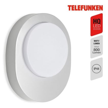 Telefunken 312004TF - LED-ulkoseinävalaisin LED/8W/230V IP44 hopea