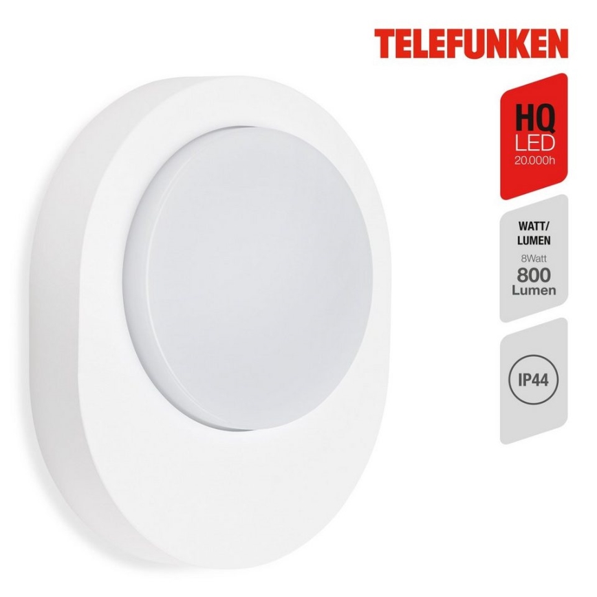Telefunken 312006TF - LED-ulkoseinävalaisin LED/8W/230V IP44 valkoinen