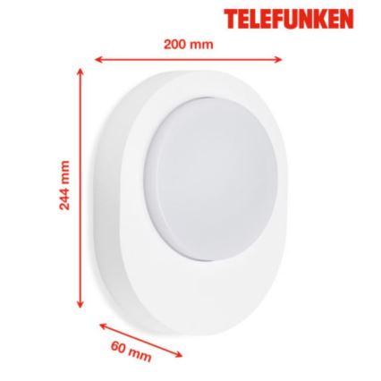 Telefunken 312006TF - LED-ulkoseinävalaisin LED/8W/230V IP44 valkoinen