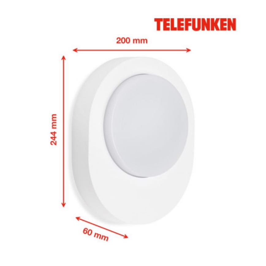 Telefunken 312006TF - LED-ulkoseinävalaisin LED/8W/230V IP44 valkoinen