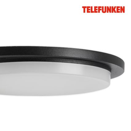 Telefunken 312505TF-LED Ulkovalo anturilla LED/10W/230V IP44 musta