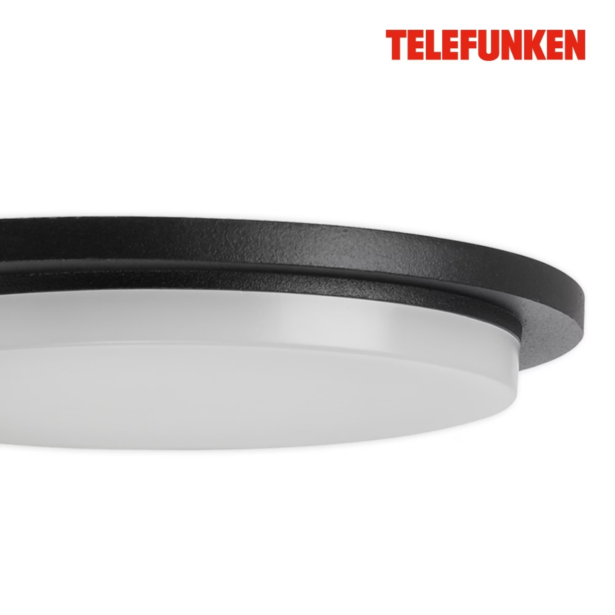 Telefunken 312505TF-LED Ulkovalo anturilla LED/10W/230V IP44 musta