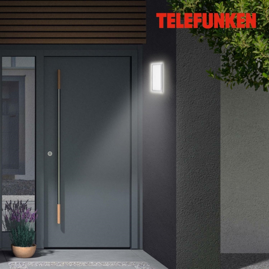 Telefunken 313604TF - LED-ulkoseinävalaisin LED/16W/230V IP44 hopea