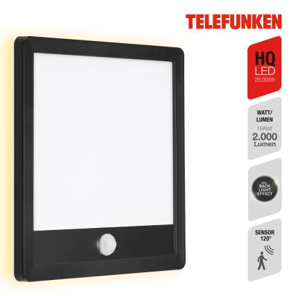 Telefunken 313805TF - LED Ulkovalo anturilla LED/15W/230V IP44