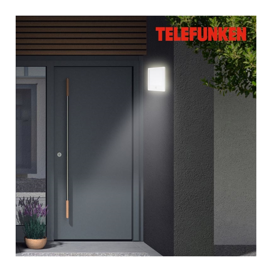 Telefunken 313806TF - LED-ulkovalaisin seinälle, liiketunnistimella LED/15W/230V IP44