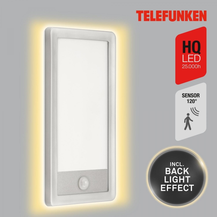 Telefunken 313904TF - LED Ulkovalo anturilla LED/16W/230V IP44