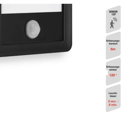 Telefunken 313905TF - LED ulkoseinävalaisin anturilla LED/16W/230V IP44