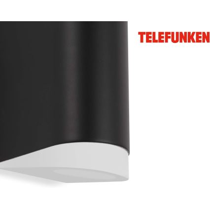 Telefunken 314905TF - LED-ulkoseinävalaisin 2xGU10/5W/230V IP44 musta