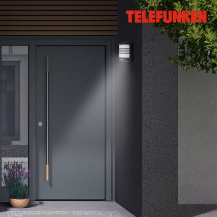 Telefunken 315505TF - LED Ulkovalo anturilla LED/12W/230V IP44 musta