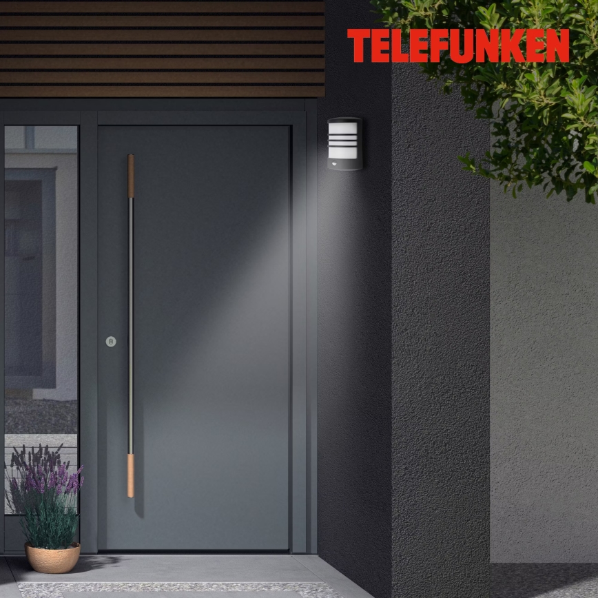 Telefunken 315505TF - LED Ulkovalo anturilla LED/12W/230V IP44 musta