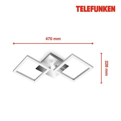 Telefunken 318508TF - LED-kattovalaisin anturilla FRAME LED/12W/230V 3000K mattakromi
