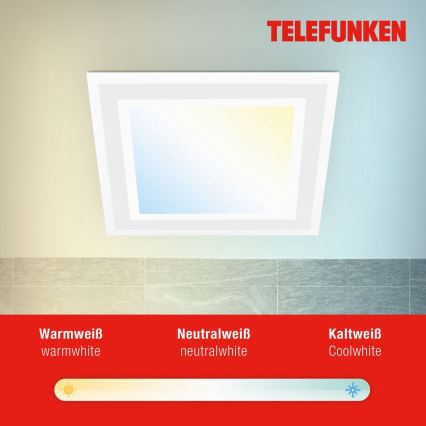 Telefunken 318806TF - LED RGBW Himmennettävä kattovalo LED/24W/230V 3000-6500K + kauko-ohjaus