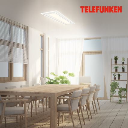 Telefunken 318906TF - LED RGBW Himennettävä kattovalaisin LED/24W/230V 3000-6500K 25x100 cm + kaukosäädin