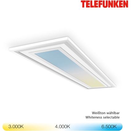 Telefunken 318906TF - LED RGBW Himennettävä kattovalaisin LED/24W/230V 3000-6500K 25x100 cm + kaukosäädin