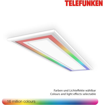 Telefunken 318906TF - LED RGBW Himennettävä kattovalaisin LED/24W/230V 3000-6500K 25x100 cm + kaukosäädin