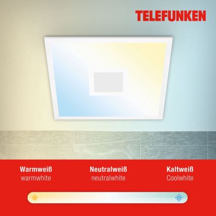 Telefunken 319106TF - RGBW Himmennettävä kattovalaisin LED/24W/230V 2700-6500K valkoinen + kauko-ohjaus