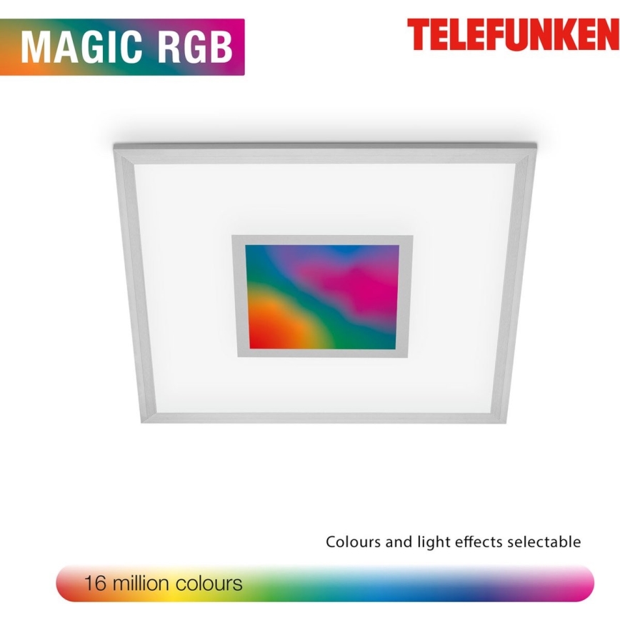 Telefunken 319704TF - Himmennettävä LED-RGB-kattovalaisin LED/24W/230V 3000-6500K + kauko-ohjaus