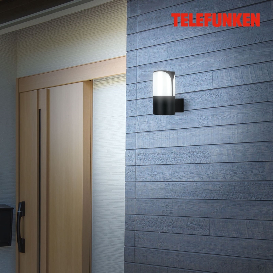 Telefunken 320305TF - Ulkoseinävalaisin 1xE27/12W/230V IP44 musta