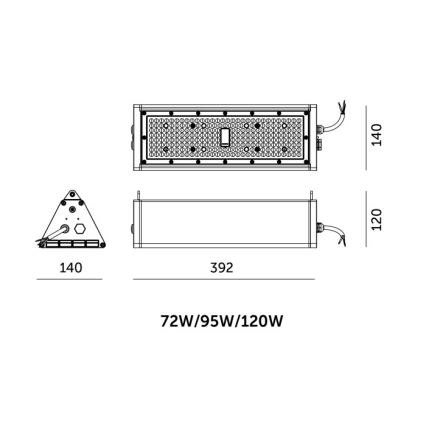 Himmennettävä LED-teollisuus- ja tekninen valaisin NICO HIGHBAY LED/72/95/120W/230V 3000/4000/6000K IP65