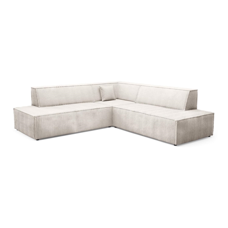 TERAMO oikeanpuoleinen L-muotoinen vuodesohva säilytystilalla, beige