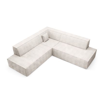 TERAMO oikeanpuoleinen L-muotoinen vuodesohva säilytystilalla, beige