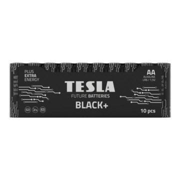 Tesla Batteries - 10 kpl Alkaliparisto AA BLACK+ 1,5V 2800 mAh