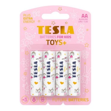 Tesla Batteries - 4 kpl Alkaliparisto AA TOYS+ 1,5V 2900 mAh