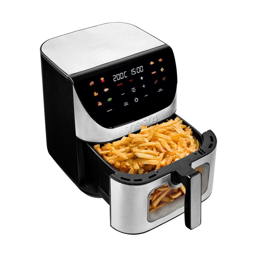 TESLA Electronics AirCook - Älykäs monitoiminen digitaalinen Air fryer 9 l 1700W/230V Wi-Fi