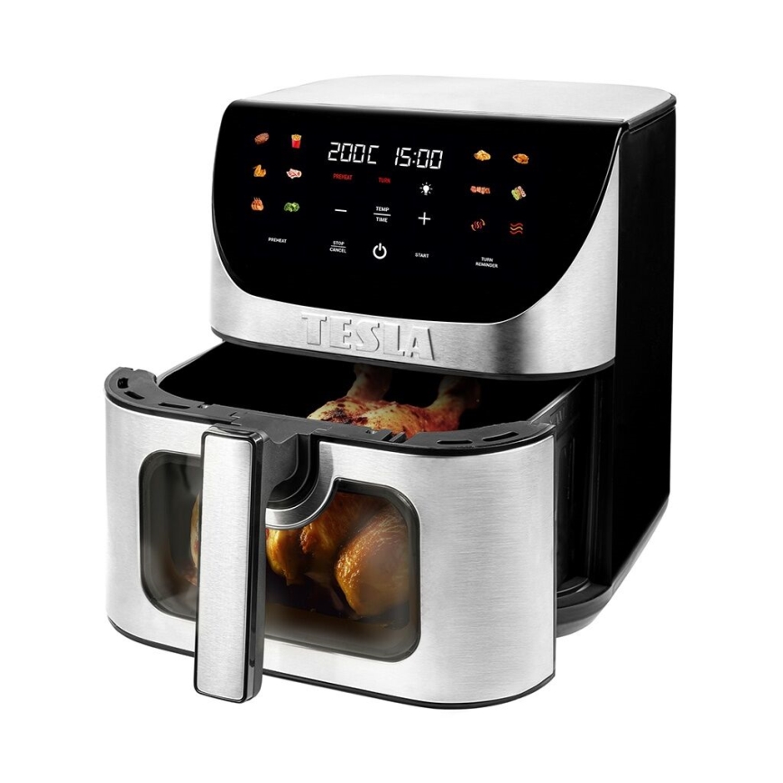 TESLA Electronics AirCook - Älykäs monitoiminen digitaalinen Air fryer 9 l 1700W/230V Wi-Fi