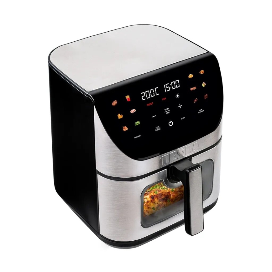 TESLA Electronics AirCook - Älykäs monitoiminen digitaalinen Air fryer 9 l 1700W/230V Wi-Fi