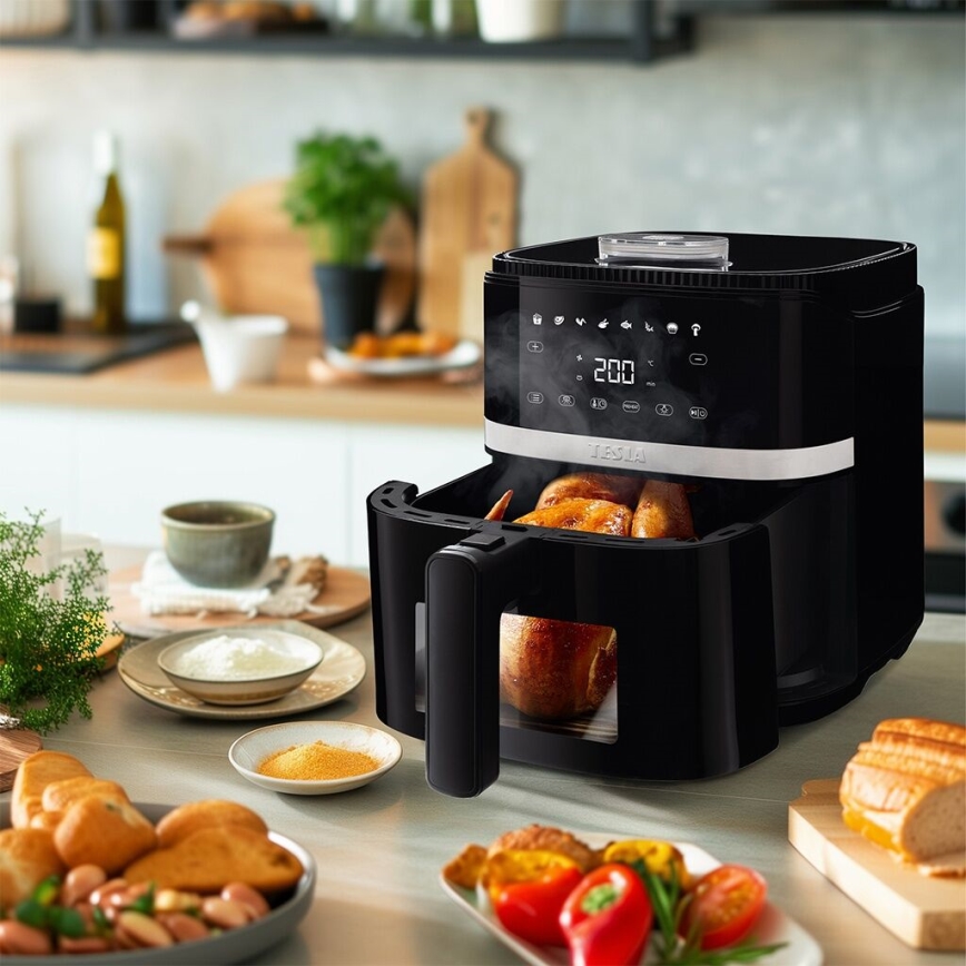 TESLA Electronics AirCook - Monitoiminen digitaalinen Air fryer 5 l 1500W/230V