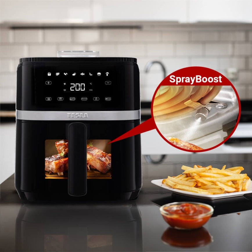TESLA Electronics AirCook - Monitoiminen digitaalinen Air fryer 5 l 1500W/230V