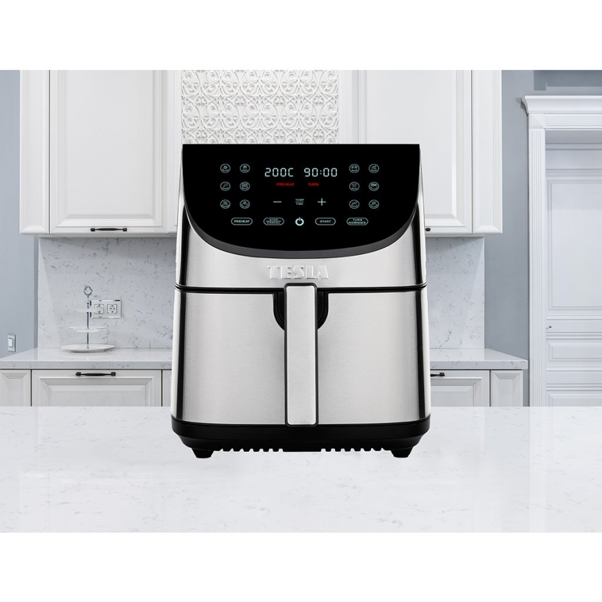 TESLA Electronics AirCook - Monitoiminen digitaalinen Air fryer 8 l 1700W/230V