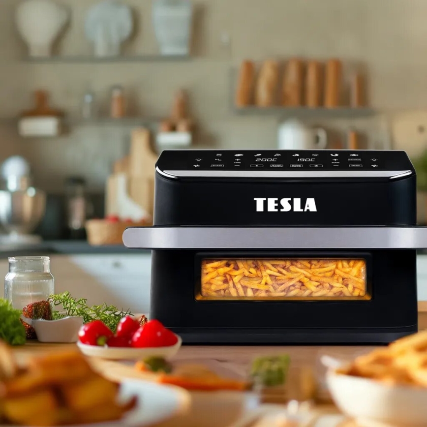 TESLA Electronics AirCook - Monitoiminen kaksoisdigitaalinen kuumailmapaistinu 10 l 2400W/230V