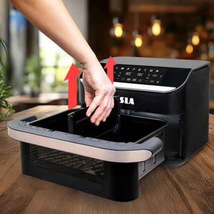TESLA Electronics AirCook - Monitoiminen kaksoisdigitaalinen kuumailmapaistinu 10 l 2400W/230V