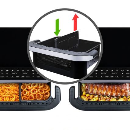 TESLA Electronics AirCook - Monitoiminen kaksoisdigitaalinen kuumailmapaistinu 10 l 2400W/230V