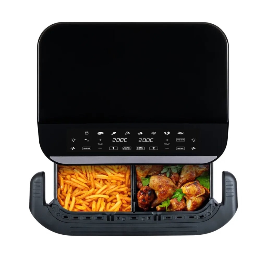 TESLA Electronics AirCook - Monitoiminen kaksoisdigitaalinen kuumailmapaistinu 10 l 2400W/230V