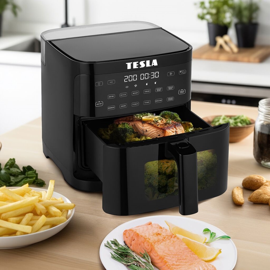 TESLA Electronics AirCook - Monitoiminen höyry- ja air fryer 5 l 1500W/230V